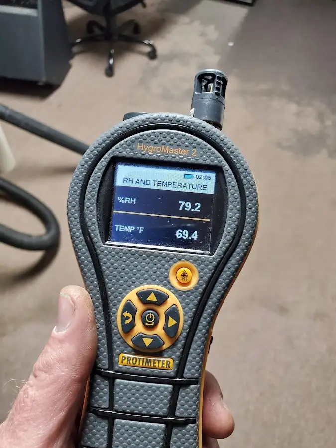 Moisture meter humidity assessment for Fire & Smoke Damage Restoration in Fuquay